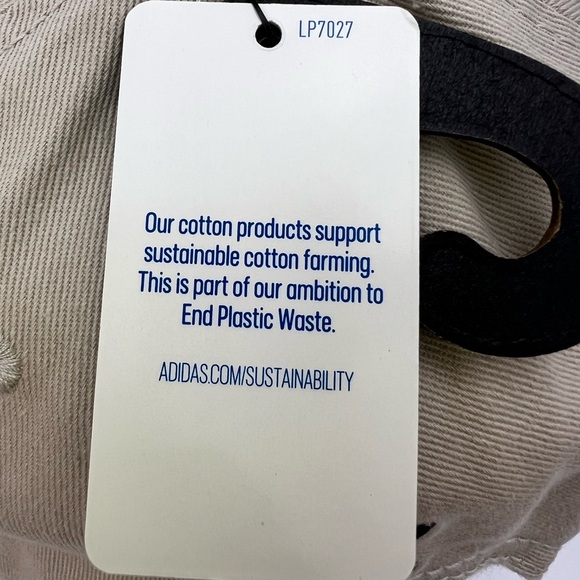 ADIDAS 100% COTTON KHAKI HAT/CAP, WITH BLACK LOGO EMBROIDERED, ADJ STRAP UNISEX - Picture 15 of 15